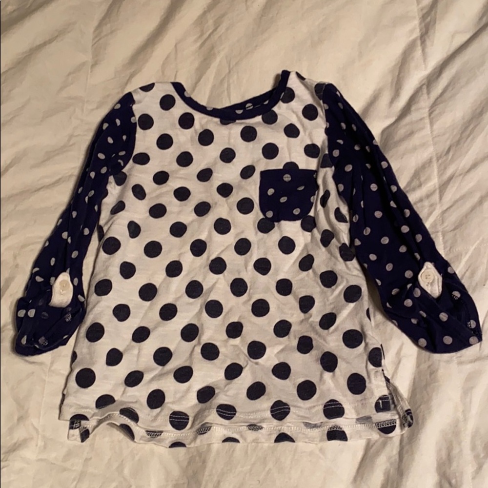 Little Girl polka dot shirt